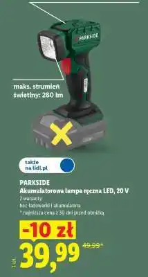 Lidl PARKSIDE Akumulatorowa lampa ręczna LED 20 V oferta