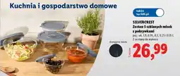 Lidl SILVERCREST Zestaw 5 szklanych misek z pokrywkami oferta