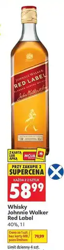 Biedronka Whisky Johnnie Walker Red Label oferta