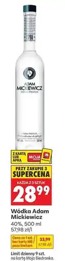 Biedronka Wódka Adam Mickiewicz oferta