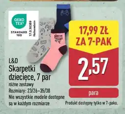 ALDI L&D Skarpetki dziecięce, 7 par oferta