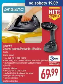 ALDI AMBIANO Żelazko parowe/Parownica składana oferta