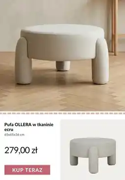 Homla Pufa Ollera w tkaninie ecru oferta