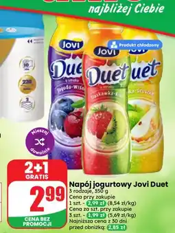 Dino Napój jogurtowy Jovi Duet jagoda-wiśnia oferta
