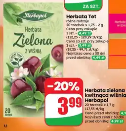 Dino Herbata zielona kwitnąca wiśnia Herbapol oferta