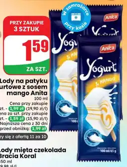 Dino Lody na patyku jogurtowe z sosem mango Anita oferta