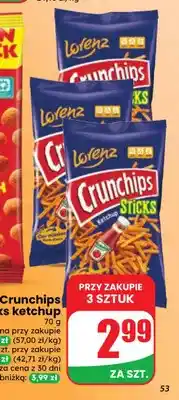 Dino Chipsy Crunchips Sticks ketchup Lorenz oferta