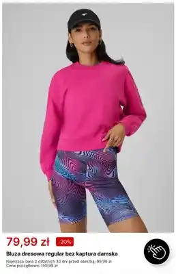 Bluza dresowa regular bez kaptura damska 4F