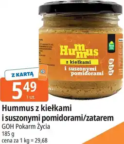 E.Leclerc Hummus z kiełkami i suszonymi pomidorami/zatarem GOH Pokarm Życia oferta