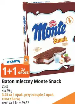 E.Leclerc Baton mleczny Monte Snack Zott oferta