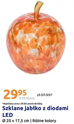 Action Szklane jabłko z diodami LED Ø 20 x 17,5 cm oferta