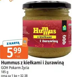 E.Leclerc Hummus z kiełkami i żurawiną GOH Pokarm Życia oferta