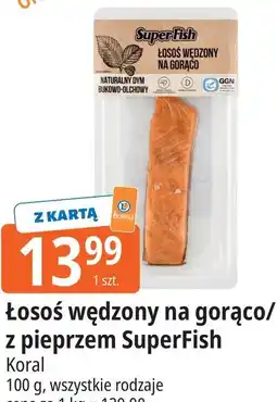 E.Leclerc Łosoś wędzony na gorąco/ z pieprzem SuperFish Koral oferta