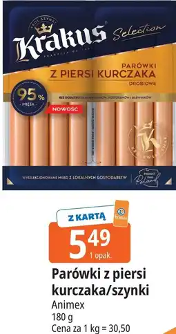 E.Leclerc Krakus Parówki z piersi kurczaka/szynki oferta