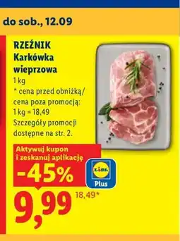 Lidl Karkówka wieprzowa Rzeźnik oferta
