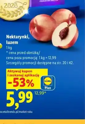 Lidl Nektarynki luzem oferta