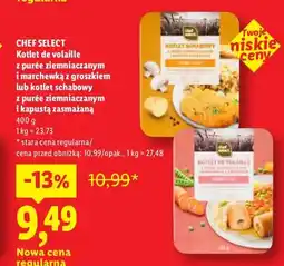 Lidl Kotlet de volaille z purée ziemniaczanym i marchewką z groszkiem Chef Select oferta