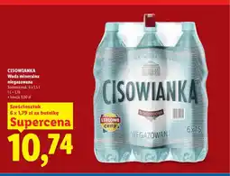 Lidl Woda mineralna niegazowana Cisowianka 6-pak oferta