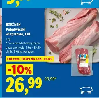 Lidl Polędwiczki wieprzowe XXL Rzeźnik oferta