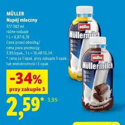 Lidl Napój mleczny Müllermilch o smaku bananowym Müller oferta