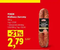 Lidl Kiełbasa z karczmy Pikok oferta