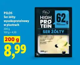Lidl Ser żółty wysokoproteinowy w plastrach Pilos oferta
