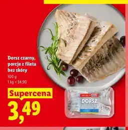 Lidl Dorsz czarny porcje z fileta bez skóry oferta