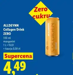 Lidl Napój Alldeynn Collagen Drink Zero mangonini oferta
