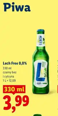 Lidl Piwo bezalkoholowe Lech czarny bez i cytryna oferta