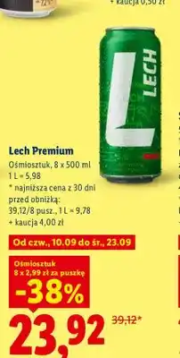 Lidl Piwo Lech Premium 8-pak oferta