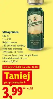 Lidl Piwo Staropramen oferta