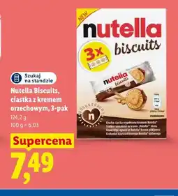 Lidl Nutella Biscuits ciastka z kremem orzechowym 3-pak oferta