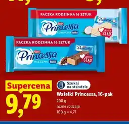 Lidl Wafelki Princessa kokosowa mini 16-pak oferta