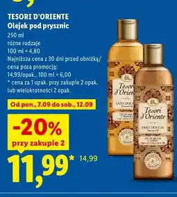 Lidl Olejek pod prysznic Tesori d'Oriente oferta