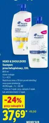Lidl Szampon przeciwłupieżowy XXL Citrus Fresh Head & Shoulders oferta