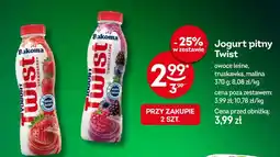 Żabka Jogurt pitny Twist truskawka Bakoma oferta