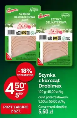 Żabka Szynka z kurcząt Drobimex oferta