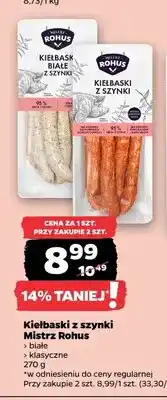 Netto Kiełbaski z szynki białe Mistrz Rohus oferta