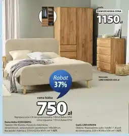 JYSK Rama łóżka Kongsberg oferta