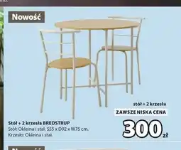 JYSK Zestaw stół + 2 krzesła Bredstrup oferta