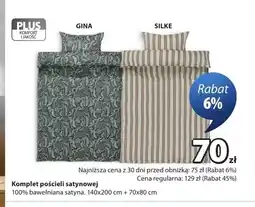 JYSK Komplet pościeli satynowej Gina 140x200 cm + 70x80 oferta