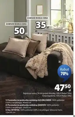 JYSK Poszewka na poduszkę ozdobną Sandsiv 50x50 cm oferta