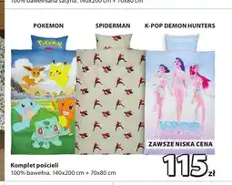 JYSK Komplet pościeli Pokemon 140x200 cm + 70x80 oferta