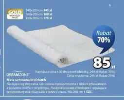 JYSK Mata ochronna Efjorden 90x200 cm Dreamzone oferta