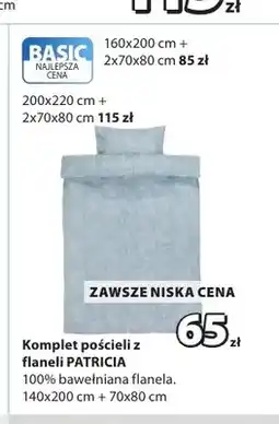 JYSK Komplet pościeli z flaneli Patricia 140x200 cm + 70x80 oferta