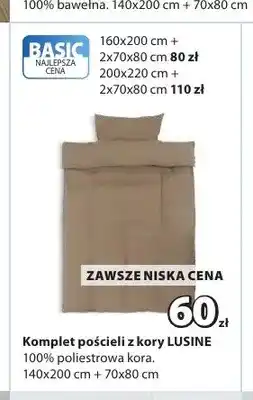 JYSK Komplet pościeli z kory Lusine 160x200 cm + 2x70x80 oferta