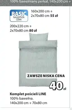 JYSK Komplet pościeli Line 140x200 cm + 70x80 oferta