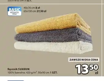 JYSK Ręcznik Svanvik 50x90 cm oferta