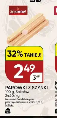Chata Polska Parówki z szynki Sokołów oferta
