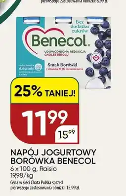 Chata Polska Napój jogurtowy borówka 6-pak Benecol oferta
